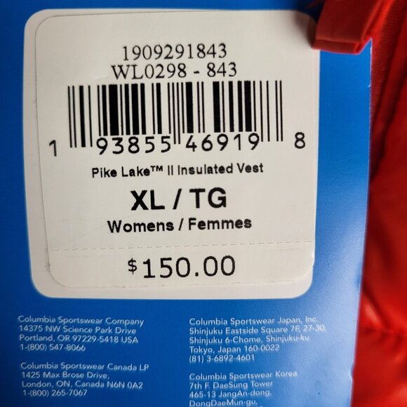 Columbia Pike Lake II Puffer Vest Women's XL Orange Omni Heat Thermal Hooded NWT - Picture 9 of 15